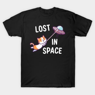 Funny cat lost in space T-Shirt